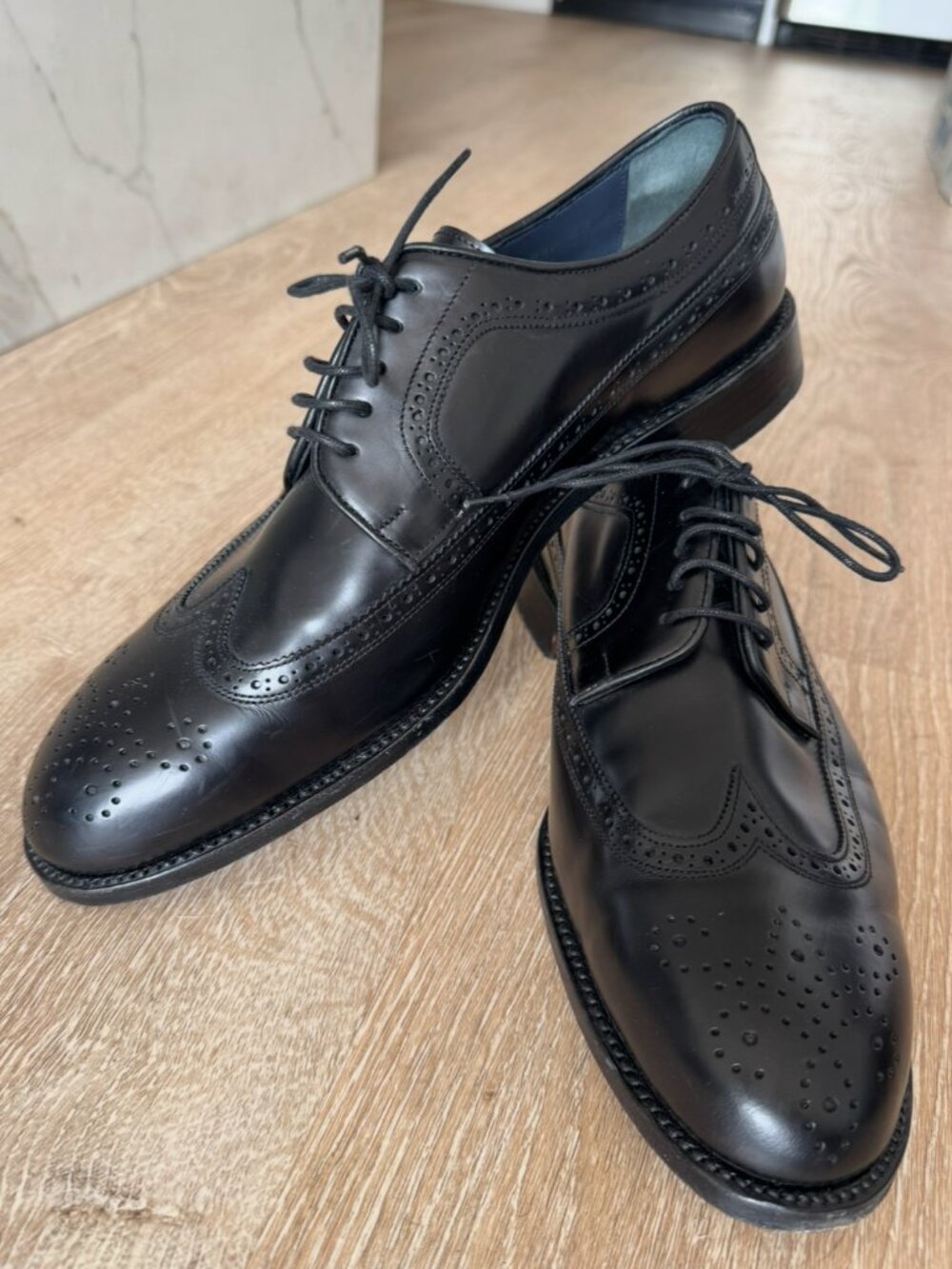 Ankari & Floruss Black Leather Shoes in Size 43